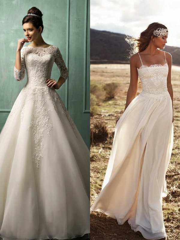 a-line wedding dress - blank canvas