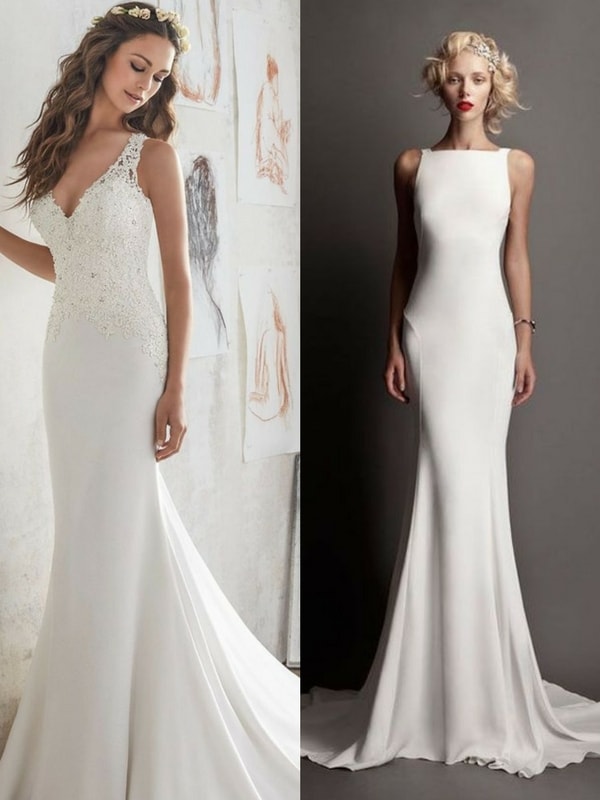 sheath/column wedding dress - blank canvas