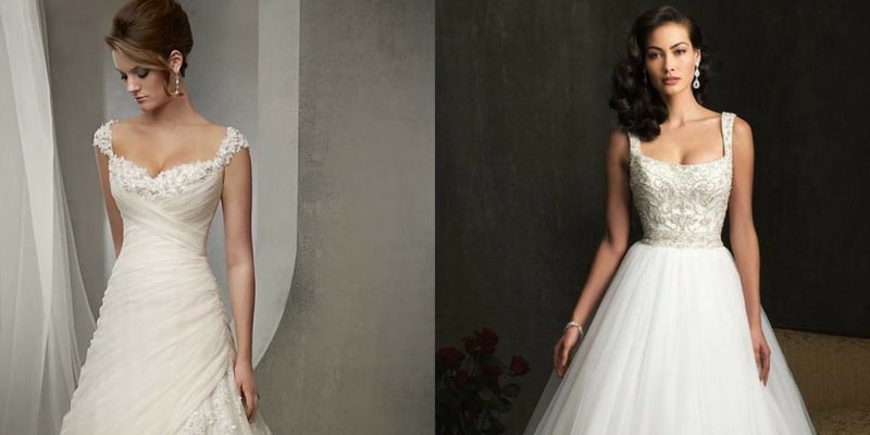 Square Neckline wedding dress - blank canvas