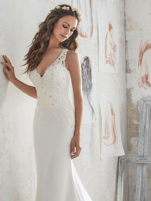 Straight wedding dresses outlet 2018